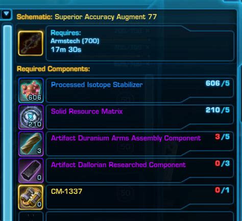 swtor superior critical augment 77 Superior Critical Augment 77 Überragende kritische Aufwertung 77: Autres sites: TORCommunity: Jedipedia