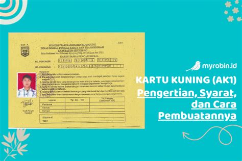 syarat membuat kartu kuning ak 1  Jadi silahkan siapakan berkas tersebut, kemudian bawa ke Dinas Ketenagakerjaan Kabupaten Jepara