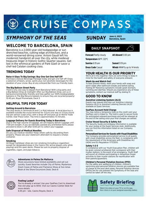 symphony of the seas cruise compass  Learn about interior cabins, balcony rooms, cruise suites, and oceanview staterooms