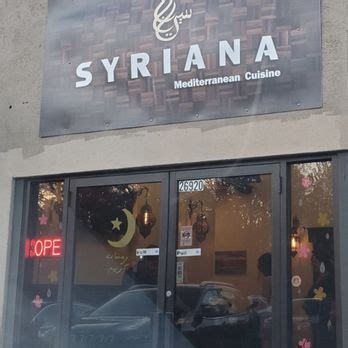 syriana mediterranean cuisine menu Specialties: We proud ourselves on providing the highest quality of Authentic Mediterranean dishes from the region such as Mousaka, Lamb shank and Pomogranate Chicken combined with best of class Filet, Lamb and chicken Kabobs