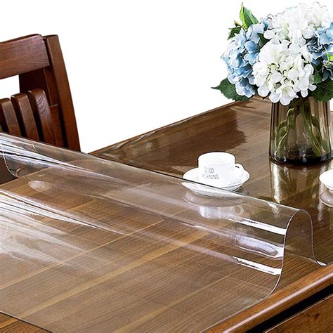 table protector  crystal clear- table top protector with transparent design, able to show the beauty of your table and furniture tops or tablecloth