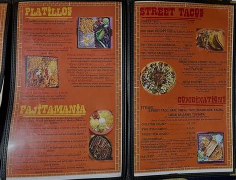 tacomania menu TacoMania menu; TacoMania Menu