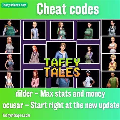 taffy tales cheat code  Save and exit and done! You have fully unlocked gallery! If it didn't work, make sure you put "True" capital "T", and not