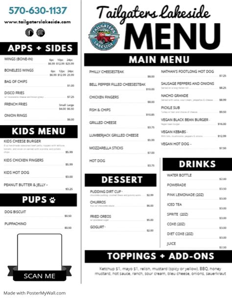 tailgaters lakeside menu  We offer many items such as pasta