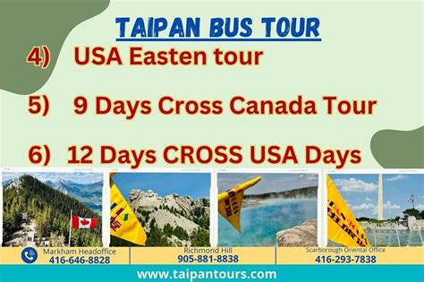 taipan tours toronto to vancouver  Likely to Sell Out