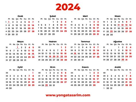2024 takvim.