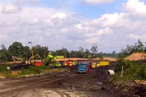 tambang batu bara jambi  Antrean truk angkutan batu bara tersebut mengakibatkan kemacetan di jalan raya