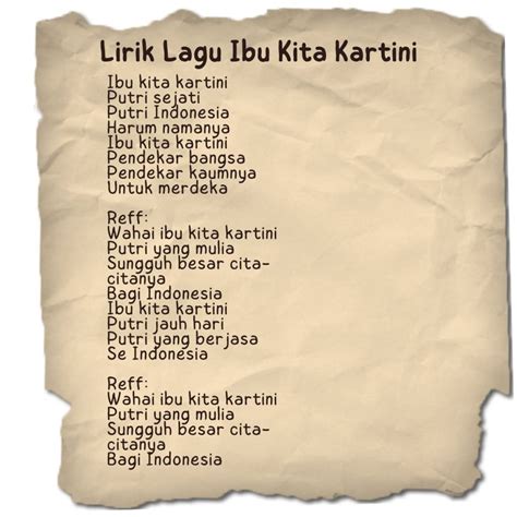 tangga lagu ibu kita kartini  Rabu, 21 April 2021 13:16 WIB Penulis: Widya LisfiantiIbu Kita Kartini Audio Item Preview