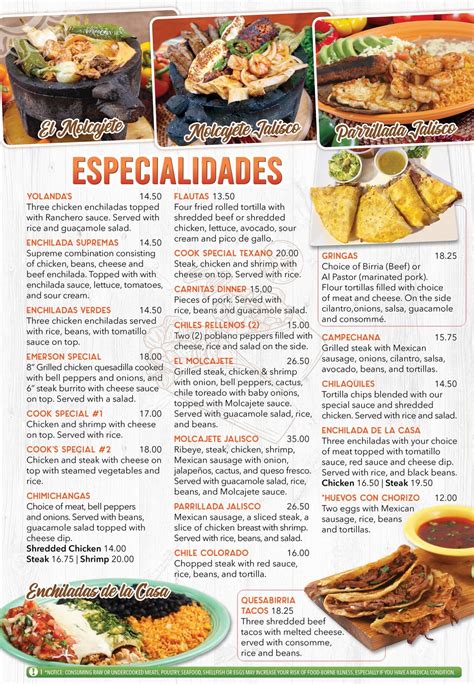 taqueria jalisco hereford menu  Share