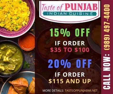 taste of punjab saginaw menu  My husband and get take out