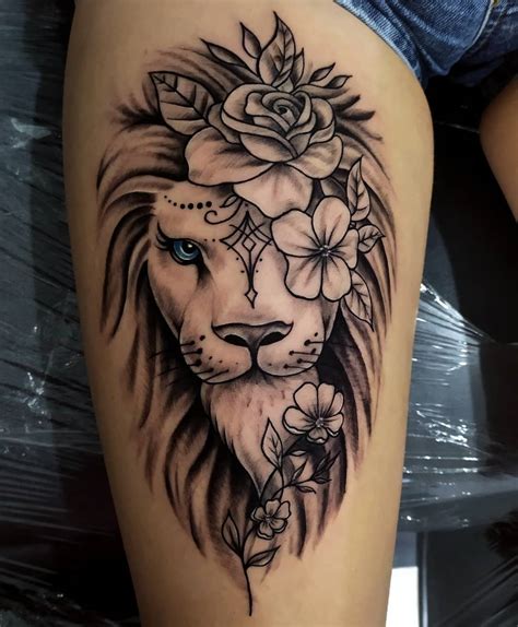 tatto na coxa feminina 