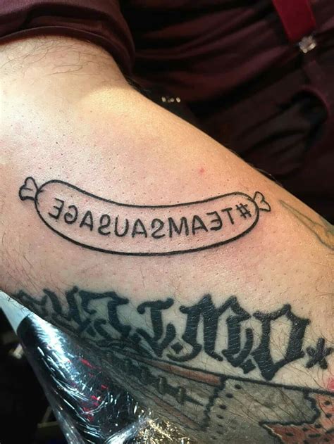 tattoo artist named sausage  There’s no such thing as being “too specific” when it comes to inking your skin