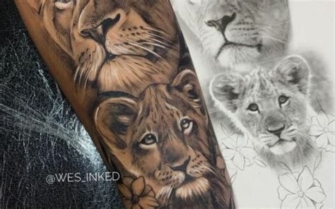 tattoo leoa e filhote significado  Animais Esquisitos