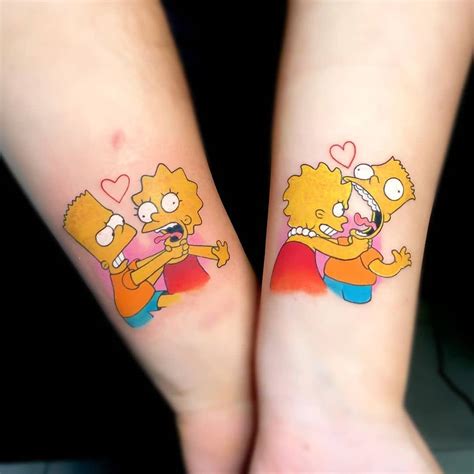 tatuagem bart e lisa colorida Encontre (e salve!) seus próprios Pins no Pinterest