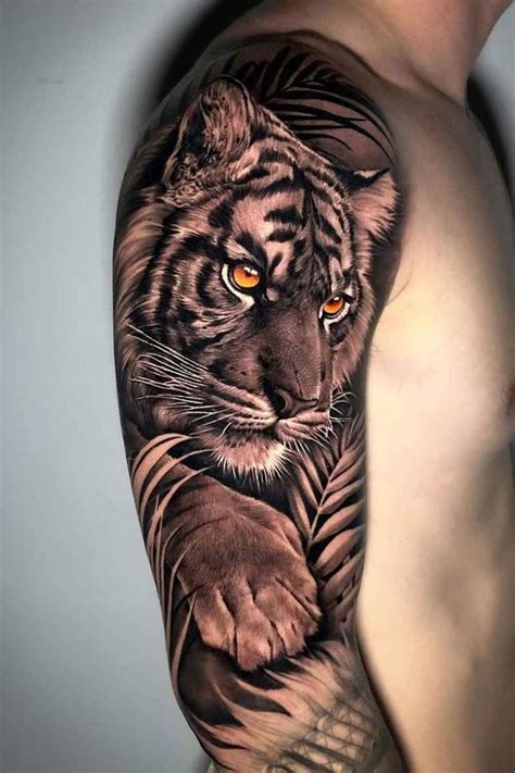 tatuagem de tigre na perna masculina  Todas as tatuagens são feitas para homens e mulheres, independentemente da forma, cor ou traço