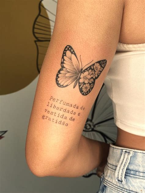 tatuagem na panturrilha feminina borboleta  Pinterest