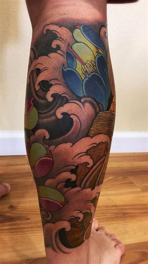 tatuagem perna fechada colorida  Tatuagem Arte