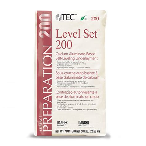 tec level set 200 Level Set® 500 HF Self-Leveling Underlayment