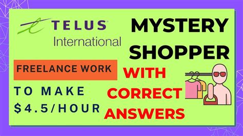 telus online mystery shopper 