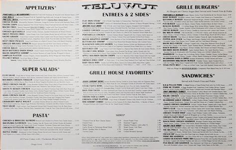 teluwut osage iowa menu  For pricing and availability