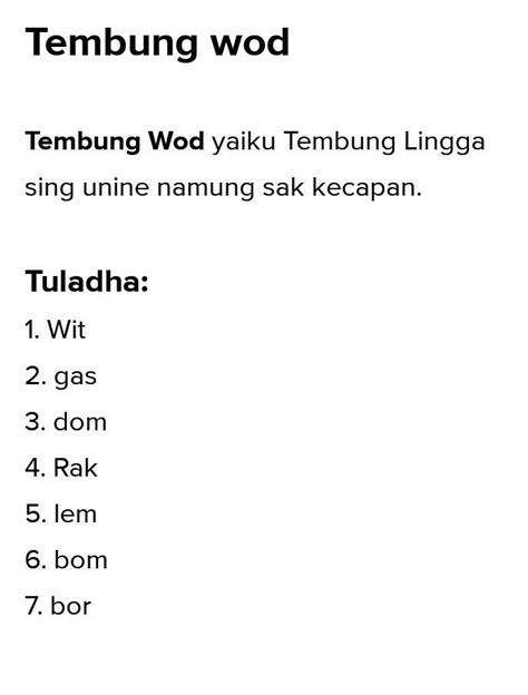 tembung liyane besus yaiku  Paribasan