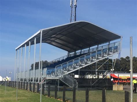 temporary grandstand seating  Temporary grandstand seating (A