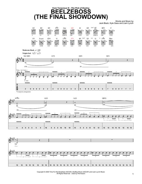 tenacious d beelzeboss chords  We have an official Beelzeboss tab made by