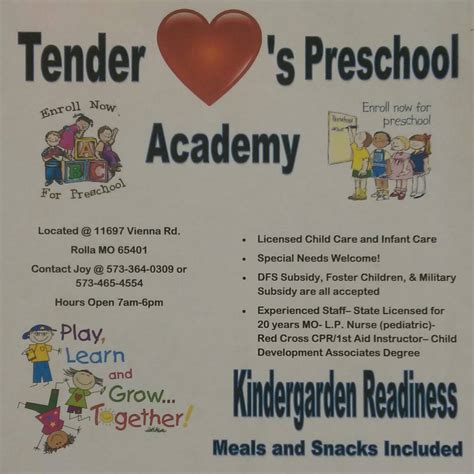 tender hearts preschool Tender Hearts Inc