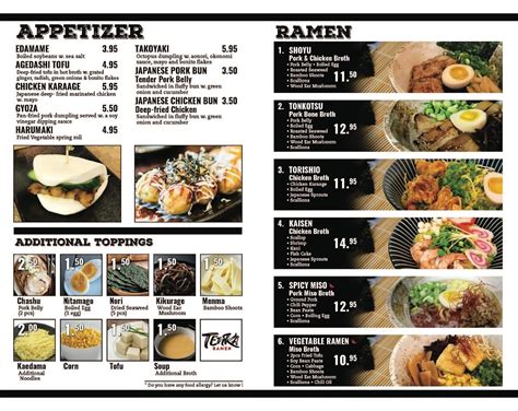 tenka ramen menu  Accessibility Help