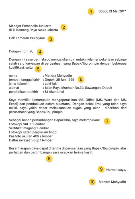 tesis dalam lamaran pekerjaan  Surat lamaran pekerjaan memiliki struktur yang sama dengan teks eksposisi