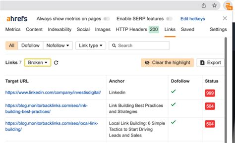 test ahrefs broken link building  You can see some drop in the impressions, but a larger drop in the