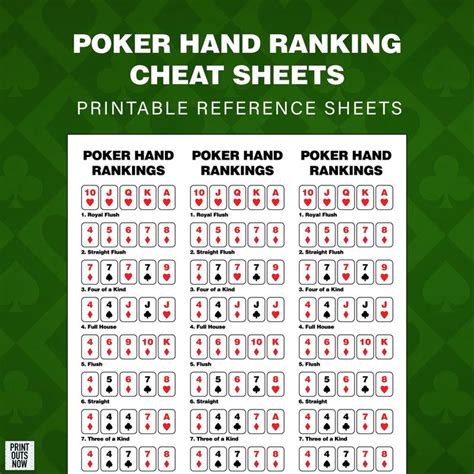 texas hold em cheat sheet  It’s also a great way to increase your odds of winning a game