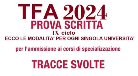 tfa 9 ciclo 2024  VIII ciclo del TFA rientra in un piano triennale di corsi di specializzazione nel sostegno che è stato autorizzato dal Ministero dell’Economia e delle Finanze con la nota 13870 del 24 gennaio 2019, per un totale di 90 mila posti per il triennio 2021-2024 (in fondo all’articolo la tabella elaborata con i posti vuoti e da attribuire da