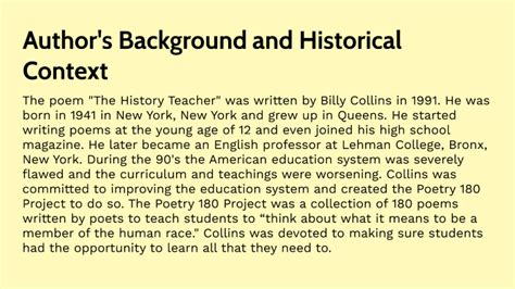 the history teacher by billy collins <b>segaP 2 | sdroW 213 rehcaeT yrotsiH ehT dnA decnatsidtuO </b>