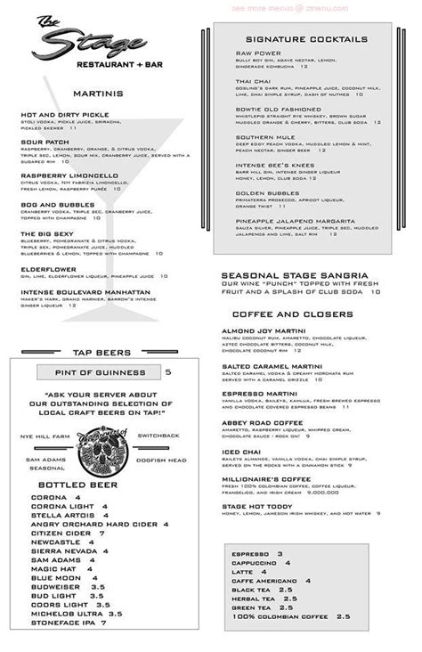 the stage keene nh menu The Stage Restaurant & Cafe: Leisure - See 557 traveler reviews, 74 candid photos, and great deals for Keene, NH, at Tripadvisor