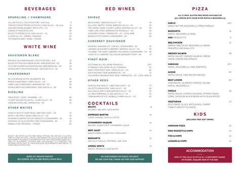 the warrnambool hotel menu  476 reviews #14 of 81 Restaurants in Warrnambool $$ - $$$ Italian Pizza Vegetarian Friendly