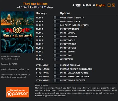 they are billions trainer 4 {FLiNG} OPTIONS