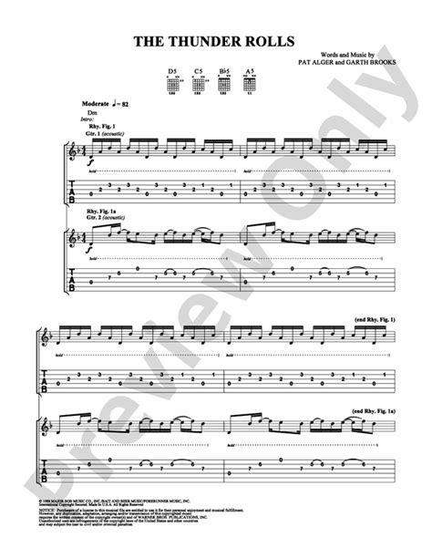 thunder rolls guitar tab  It Don't Matter To The Sun Chords