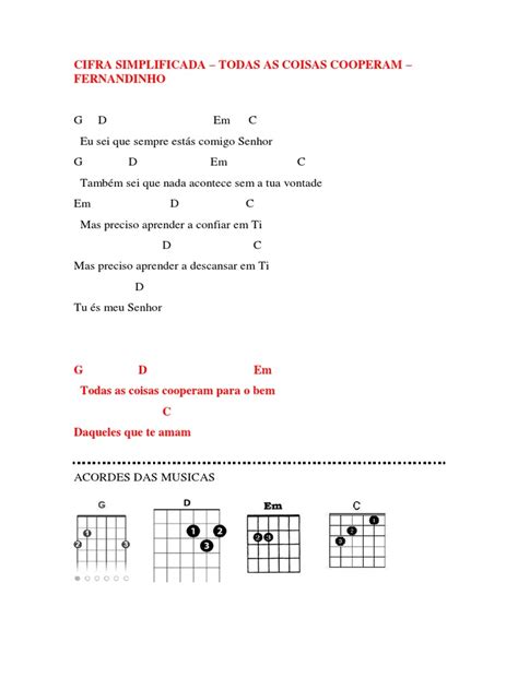 todas as coisas cifra simplificada banana  Ritmo do Pré-Refrão