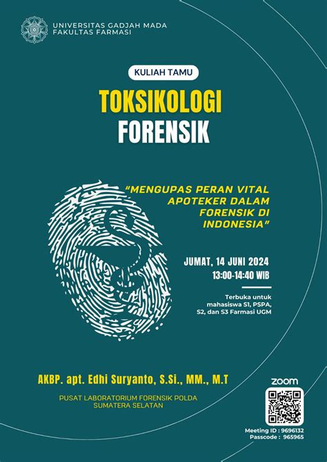 toksikologi forensik Tosikologi forensik adalah salah satu cabang forensik sain, yang menekunkan diri pada aplikasi atau pemanfaatan ilmu toksikologi dan kimia analisis untuk kepentingan peradilan