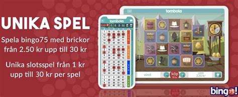 tombola bingo sverige Spela vårt exklusiva bingo online