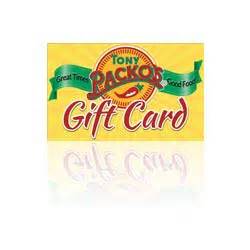 tony packos gift card  Learn more