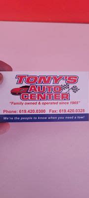 tonys auto center chula vista  Company Profile | Chula Vista, CA | Competitors, Financials & Contacts - Dun & Bradstreet Find company research, competitor information, contact details & financial data for !company_name! of !company_city_state!