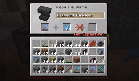too expensive minecraft anvil  Page 1 of 2 1 2 Next > Exemption