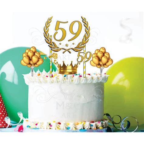topo de bolo 59 anos masculino Bolo De Aniversario Masculino