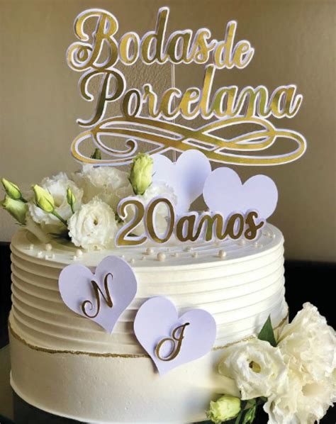 topo de bolo bodas de porcelana png  12x 