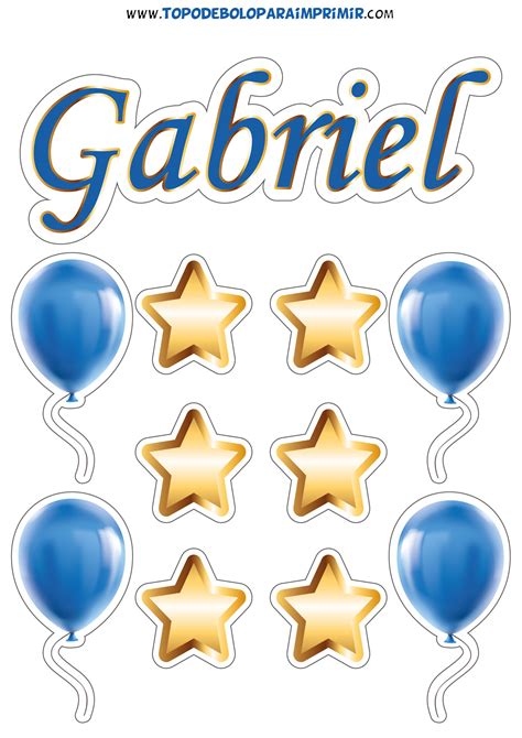 topo de bolo com nome gabriel para imprimir  Decoracao de Festa Tema Churrasco feitas especialmente para você