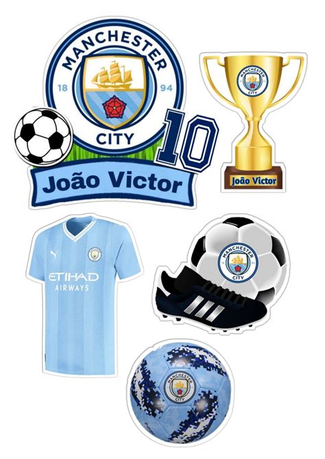 topo de bolo manchester city para imprimir  Football Table