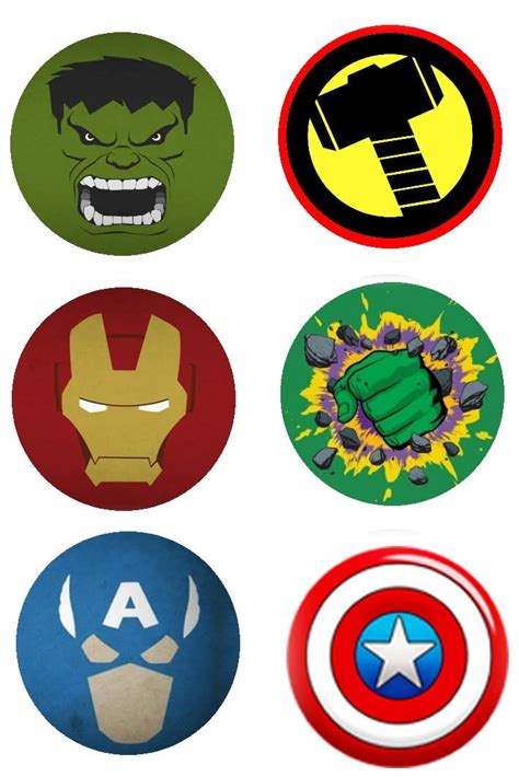 topper para docinhos vingadores para imprimir  Avaliação 4