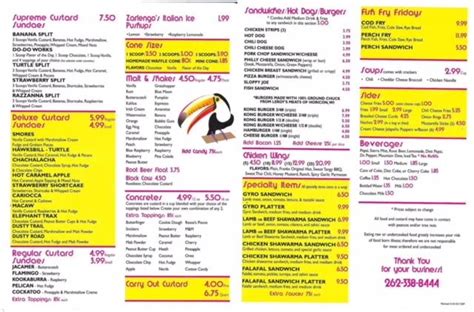 toucan custard menu  Bonny & Read's were purchased July 26th 2004